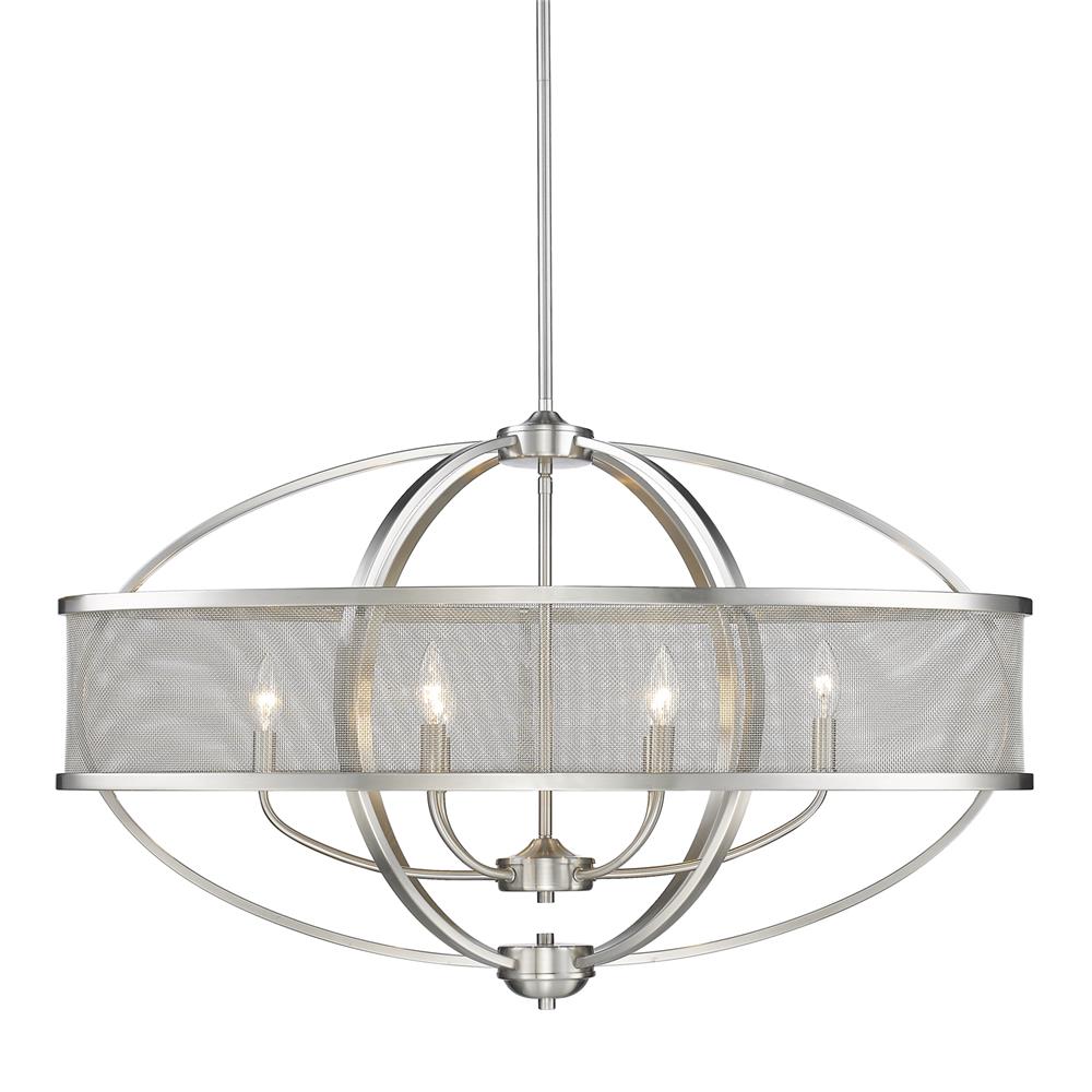 Golden Lighting 3167-LP PW-PW Colson PW Linear Pendant (with shade)